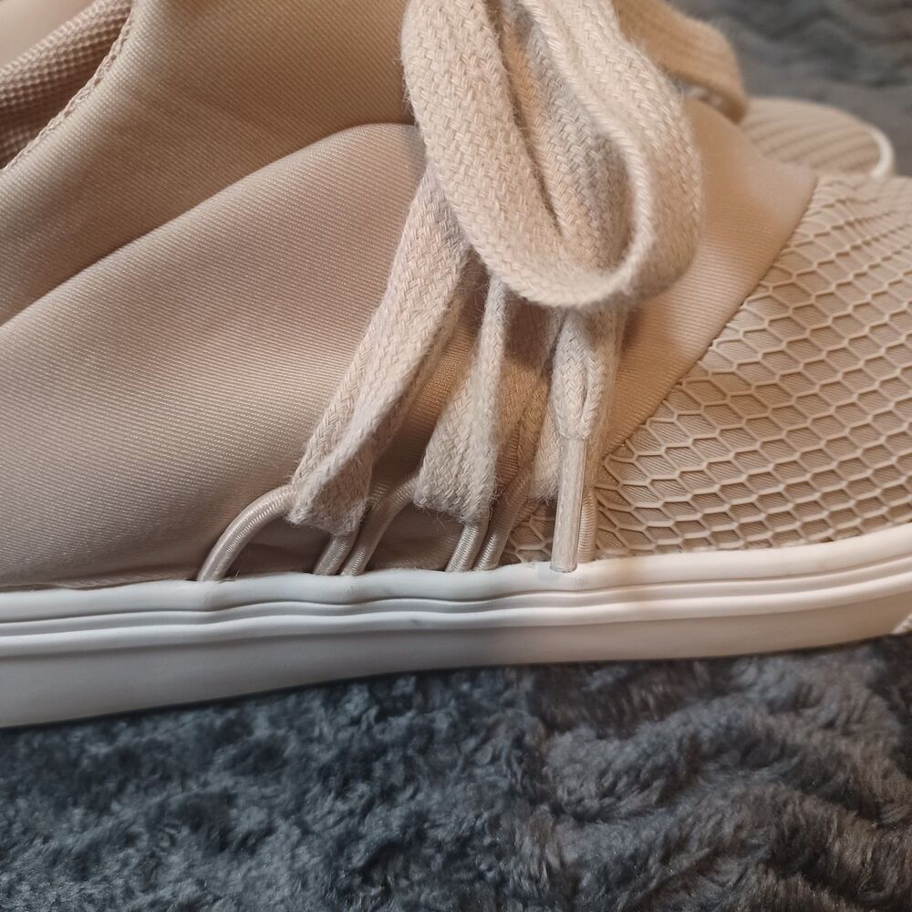 6.5M Steve Madden Lancer Womens Beige Slip On Lace Up Casual Sneakers Shoes - Picture 5 of 8